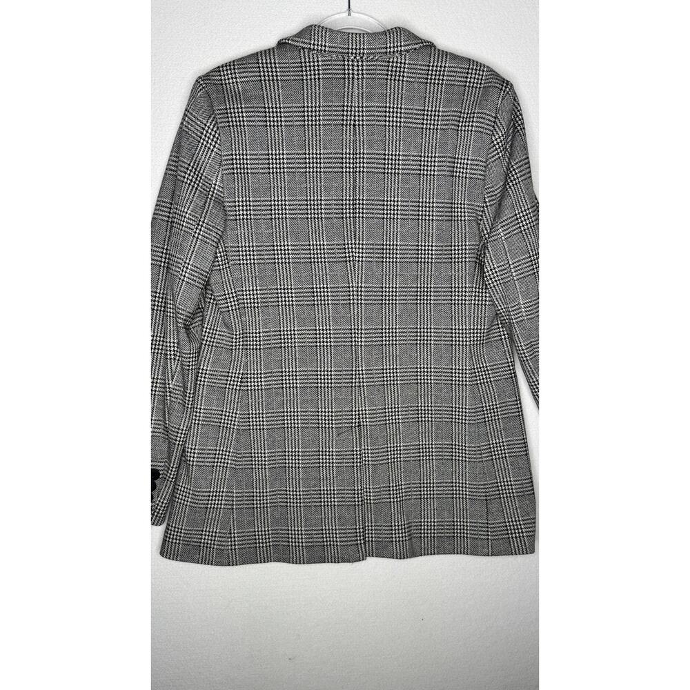 2018s GAP Glen Plaid Double Breasted Blazer Jacket Gray Black Size L/XL 14 NWT - Picture 11 of 15
